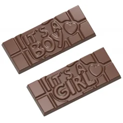 CHOCOLATE WORLD Moules À Chocolat|Moule Chocolat Tablette Gender Reveal (x4)