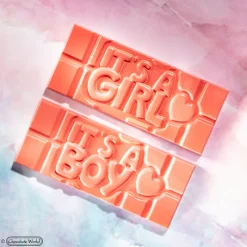 CHOCOLATE WORLD Moules À Chocolat|Moule Chocolat Tablette Gender Reveal (x4)