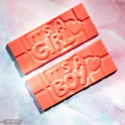 CHOCOLATE WORLD Moules À Chocolat|Moule Chocolat Tablette Gender Reveal (x4)