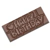 CHOCOLATE WORLD Moules À Chocolat|Moule Chocolat Tablette Happy Birthday (x4)