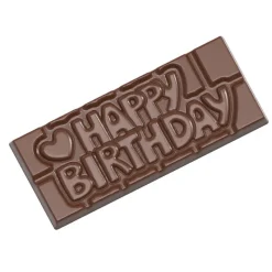 CHOCOLATE WORLD Moules À Chocolat|Moule Chocolat Tablette Happy Birthday (x4)