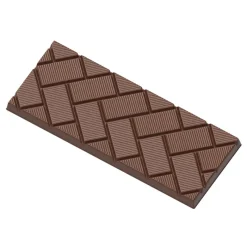 CHOCOLATE WORLD Moules À Chocolat|Moule Chocolat Tablette Rectangles Obliques (x4)