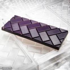 CHOCOLATE WORLD Moules À Chocolat|Moule Chocolat Tablette Rectangles Obliques (x4)