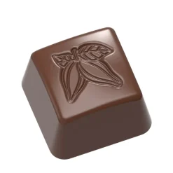 CHOCOLATE WORLD Moules À Chocolat|Moule Chocolat Timbre Cacao Carré 26 mm (x24)