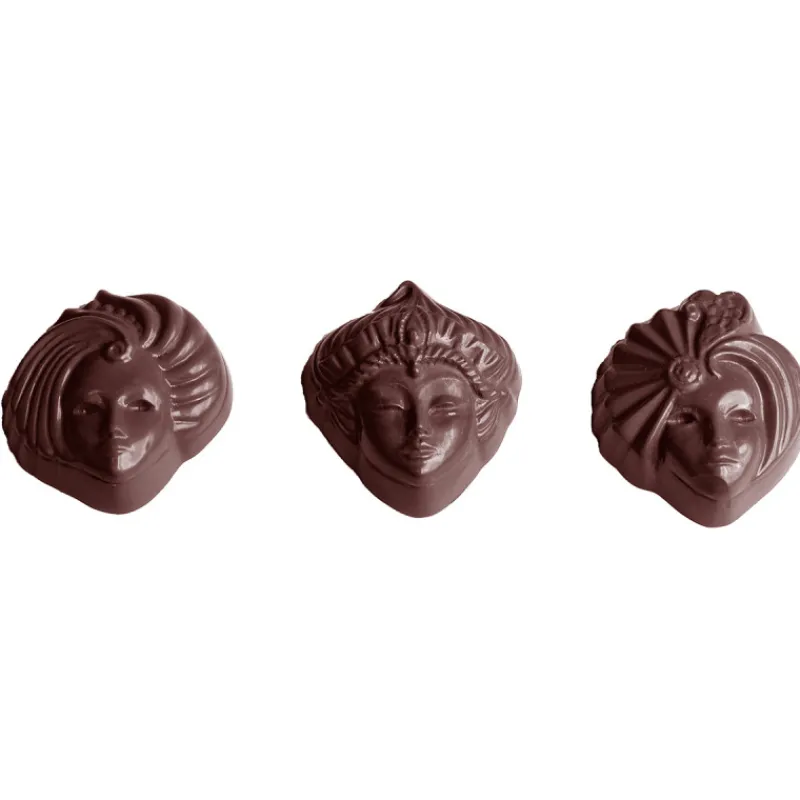 CHOCOLATE WORLD Moules À Chocolat|Moule Chocolat Venise Masque 39 mm (x18)