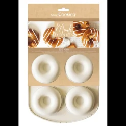 SCRAPCOOKING Moule Anti-adhésif|Moules À Gâteaux|Moule Donuts Antiadhésif 31,1 x 20,5 cm x H 2,1 cm