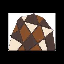 CUISINEADDICT Moules À Chocolat|Moule Embout de Bûche 9006 Triangles 9,5 x 7,5 cm (x6)