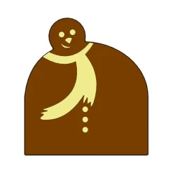 MALLARD FERRIERE Moules À Chocolat|Moules À Gâteaux|Moule Embout de bûche Bonhomme de Neige 94 x 85 mm Mallard Ferrière