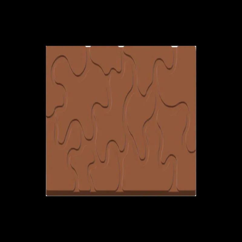 CUISINEADDICT Moules À Chocolat|Moule Embout de Bûche Carré 9003 Fondu 8 cm (x6)