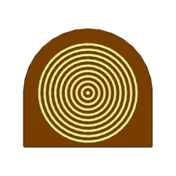 MALLARD FERRIERE Moules À Chocolat|Moules À Gâteaux|Moule Embout de bûche Cercles 78 x 85 mm Mallard Ferrière