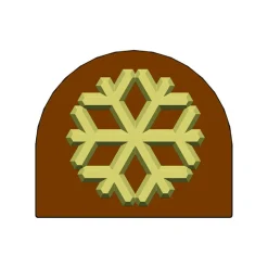 MALLARD FERRIERE Moules À Chocolat|Moules À Gâteaux|Moule Embout de bûche Flocon 80 x 68 mm Mallard Ferrière