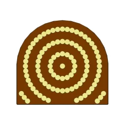 MALLARD FERRIERE Moules À Chocolat|Moules À Gâteaux|Moule Embout de bûche Perles 78 x 85 mm Mallard Ferrière