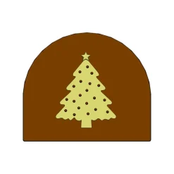 MALLARD FERRIERE Moules À Chocolat|Moules À Gâteaux|Moule Embout de bûche Sapin de Noël 80 x 68 mm Mallard Ferrière