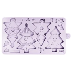 KAREN DAVIES Moule Silicone|Moule en Silicone 4 Personnages Sapin de Noël