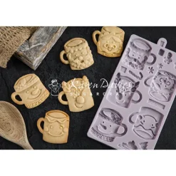 KAREN DAVIES Moule Silicone|Moule en Silicone 5 Tasses Festives de Noël