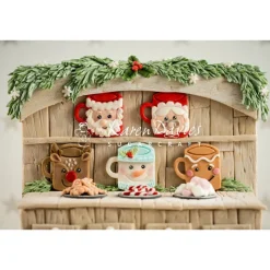 KAREN DAVIES Moule Silicone|Moule en Silicone 5 Tasses Festives de Noël