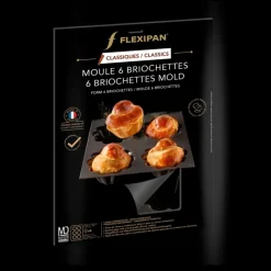 FLEXIPAN DEMARLE Moule Anti-adhésif|Moule Silicone|Moule Silicone 6 Briochettes Ø 8 cm