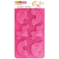SCRAPCOOKING Moule Silicone|Moules À Gâteaux|Moule Silicone 6 Gâteaux Licorne Ø17,5 x30 cm