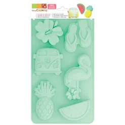 SCRAPCOOKING Moule Silicone|Moules À Gâteaux|Moule Silicone 6 Gâteaux Summer 29,5 x 17,5 cm