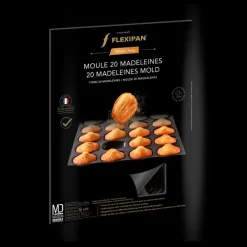 FLEXIPAN DEMARLE Moule Anti-adhésif|Moule Silicone|Moule Silicone 20 Madeleines 8 x 4,5 cm