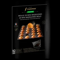 FLEXIPAN DEMARLE Moule Anti-adhésif|Moule Silicone|Moule Silicone 28 Mini Madeleines 5,5 x 3,5 cm