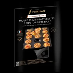 FLEXIPAN DEMARLE Moule Anti-adhésif|Moules À Gâteaux|Moule Silicone 15 Mini Tartelettes Ø 4,2 cm