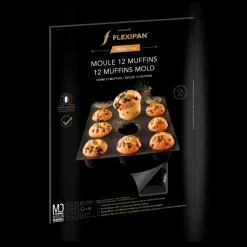 FLEXIPAN DEMARLE Moule Anti-adhésif|Moule Silicone|Moule Silicone 12 Muffins Ø 7 cm