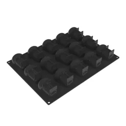 PAVOFLEX Moule Silicone|Moules À Gâteaux|Moule Silicone Baba 7,8 x 5,4 cm x H 4,6 cm (x15)