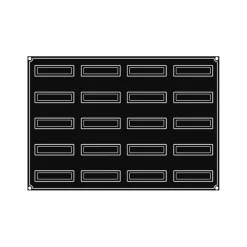 PAVOFLEX Moule Silicone|Moule Silicone Bande Inclinée 12 x 3 cm x H 3,5 cm (x20)