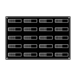 PAVOFLEX Moule Silicone|Moule Silicone Bande Ondulée 12 x 3 cm x H 3,2 cm (x20)