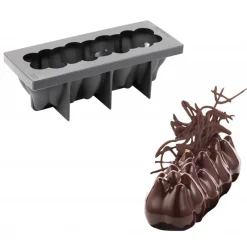 PAVONI Moule Silicone|Moules À Gâteaux|Moule Silicone Bûche Anémone 25 x 9 cm x H 8,5 cm