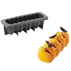 PAVONI Moule Silicone|Moules À Gâteaux|Moule Silicone Bûche Canyon 25 x 8,5 cm x H 8 cm
