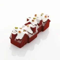 PAVONI Moule Silicone|Moules À Gâteaux|Moule Silicone Bûche Chalet 25 x 8,3 cm x H 9 cm