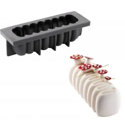 PAVONI Moule Silicone|Moules À Gâteaux|Moule Silicone Bûche Crème 25 x 8,4 cm x H 7,5 cm