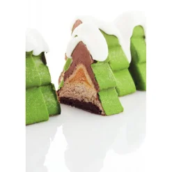 PAVONI Moule Silicone|Moules À Gâteaux|Moule Silicone Bûche Sapin 25 x 9,7 cm x H 9,5 cm