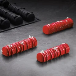 PAVONI Moule Silicone|Moule Silicone Bûche Sequoia 12,4 x 3,5 x H 3 cm (x14) Pavoflex