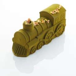 PAVONI Moule Silicone|Moules À Gâteaux|Moule Silicone Bûche Train 25 x 8,5 cm x H 10,6 cm