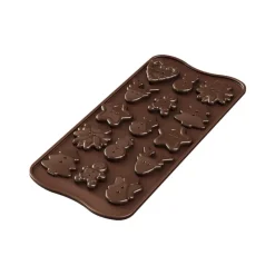 SILIKOMART Moules À Chocolat|Moule Silicone|Moule Silicone Boutons Noël Chocolat 3,5 cm Easy Choc (x15)