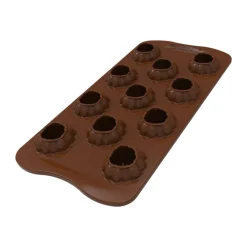 SILIKOMART Moules À Chocolat|Moule Silicone|Moule Silicone Citrouille Delica Chocolat Ø 3,2 x H 2,5 cm Easy Choc (x11)