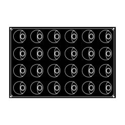 PAVOFLEX Moule Silicone|Moule Silicone Éclipse Ø 7,2 cm x H 4,1 cm (x24)