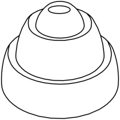 PAVOFLEX Moule Silicone|Moule Silicone Cône Anneaux Ø 7 cm x H 5 cm (x24)