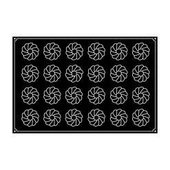 PAVOFLEX Moule Silicone|Moule Silicone Cône Cannelé Ø 7,5 cm x H 4,8 cm (x24)