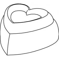 PAVOFLEX Moule Silicone|Moule Silicone Coeur Love 7,8 x 7,7 cm x H 3,4 cm (x24)