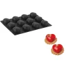 PAVOFLEX Moule Silicone|Moules À Gâteaux|Moule Silicone Coeur Passion 7,1 x 6,6 cm x H 3,8 cm (x12)
