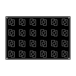 PAVOFLEX Moule Silicone|Moule Silicone Cube Tekno 5,8 x 5 cm x H 5 cm (x24)