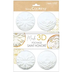 SCRAPCOOKING Moule Silicone|Moules À Gâteaux|Moule Silicone 3D Pochage Saint-Honoré Ø7 cm (x6)