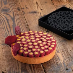 PAVONI Moule Silicone|Moule Silicone Décor Framboises Ø 18 cm x H 2,6 cm