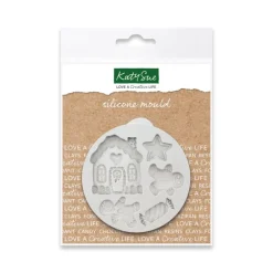 KATY SUE Moule Silicone|Moule Silicone Décors Pain d'Épices (x5)