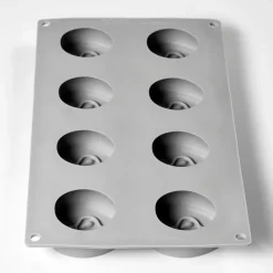 PAVONI Moule Silicone|Moule Silicone Demi-Pomme 30 x 17.5 cm (x8)