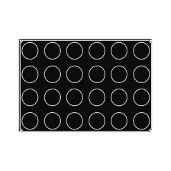 PAVOFLEX Moule Silicone|Moule Silicone Demi-sphère Ø 7 cm x H 4 cm (x24)